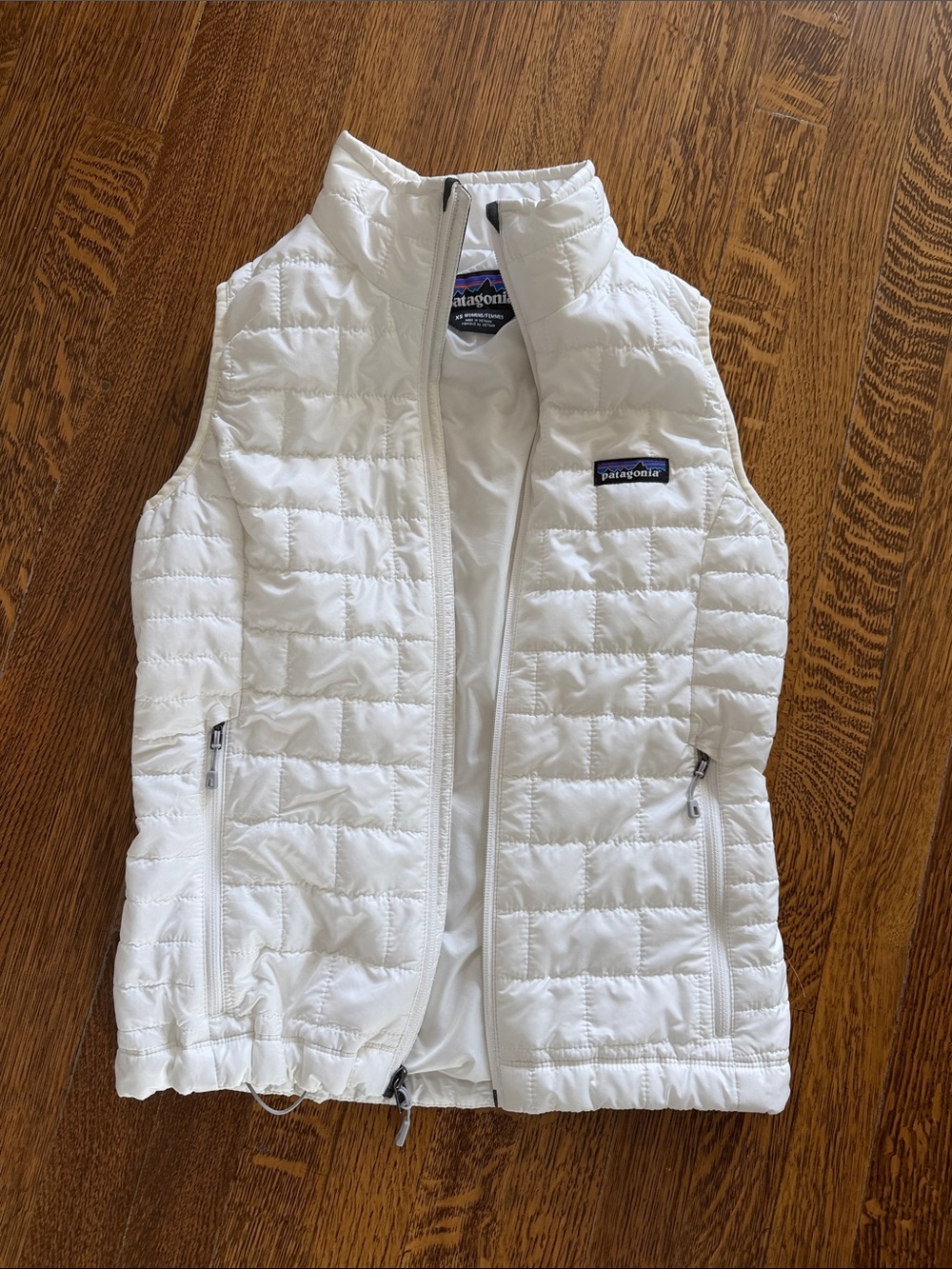 Patagonia White Quilted Down Nano Puff Vest